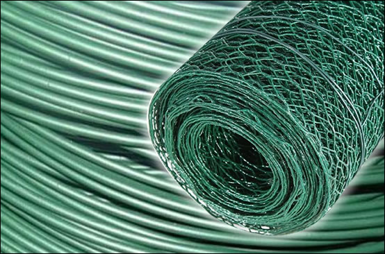 Gabion Wire, Zinc 90% + Al 10% Coated MS Wire with Green PVC Coating